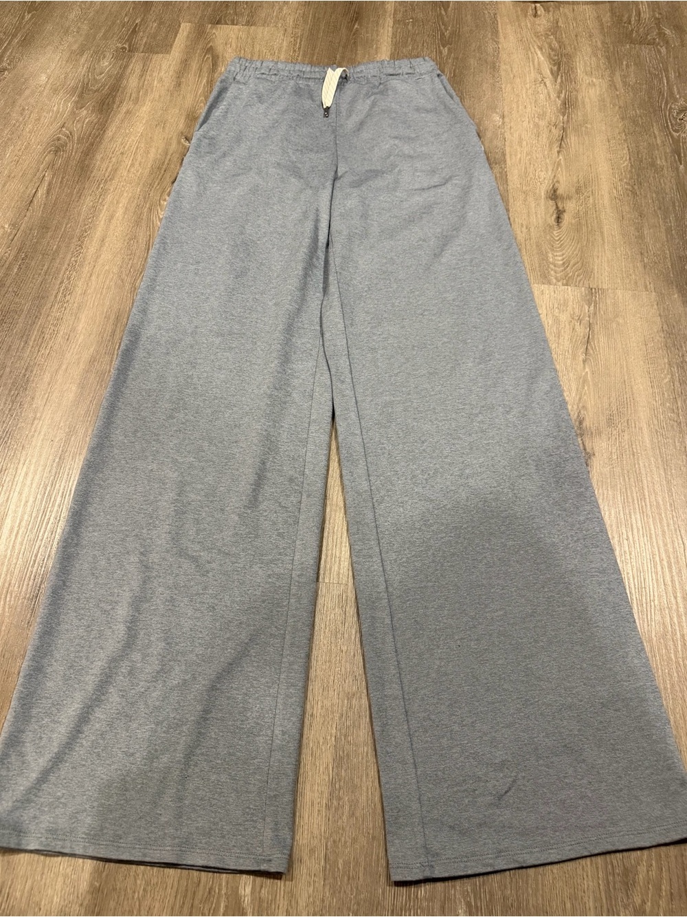 Vuori Heather Gray Wide-Leg Lounge Pants